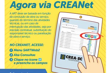 CREA-SC disponibiliza ferramenta para baixa de ART via CREANET