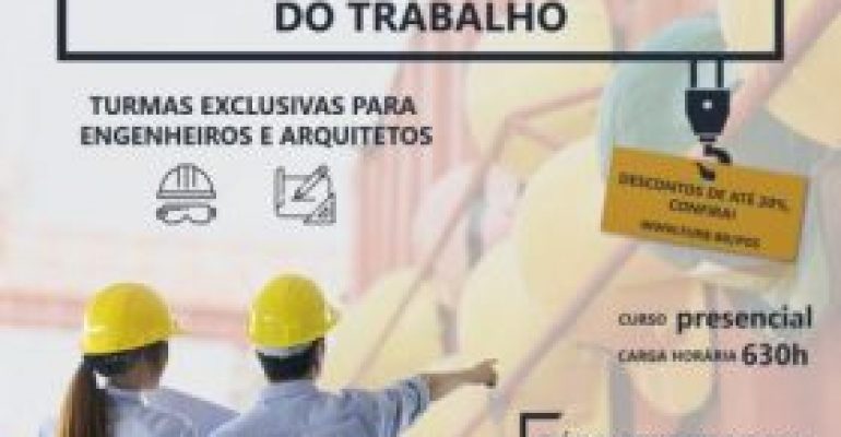 Furb abre inscrições de pós-graduação em engenharia de segurança do trabalho