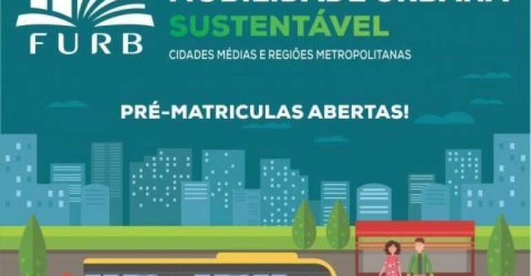Furb está com pré-matrículas para curso de especialização em Mobilidade Urbana Sustentável