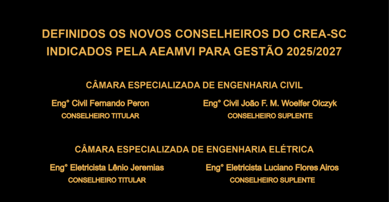 Novos Conselheiros do CREA-SC 2025/2027