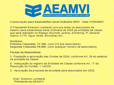 Assembleia Geral Ordinária de 2025 na Aeamvi.