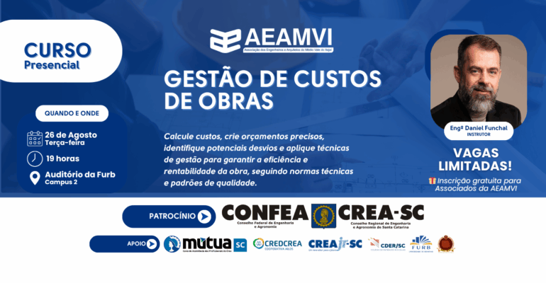 Inscreva-se aqui para o curso GESTÃO DE CUSTOS DE OBRAS