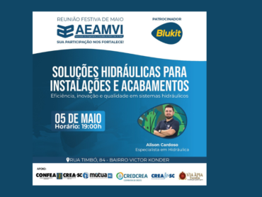 Dia 05 tem Festiva da Blukit com palestra sobre soluções hidráulicas para instalações e acabamentos