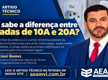 Tomadas de 10A e 20A: diferenças, limites de potência e segurança das instalações elétricas