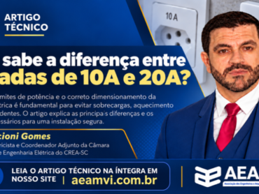 Tomadas de 10A e 20A: diferenças, limites de potência e segurança das instalações elétricas